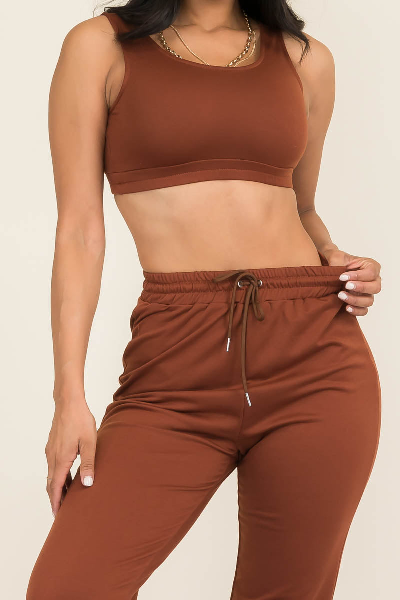 Crop Tank and Jogger Two Piece Set