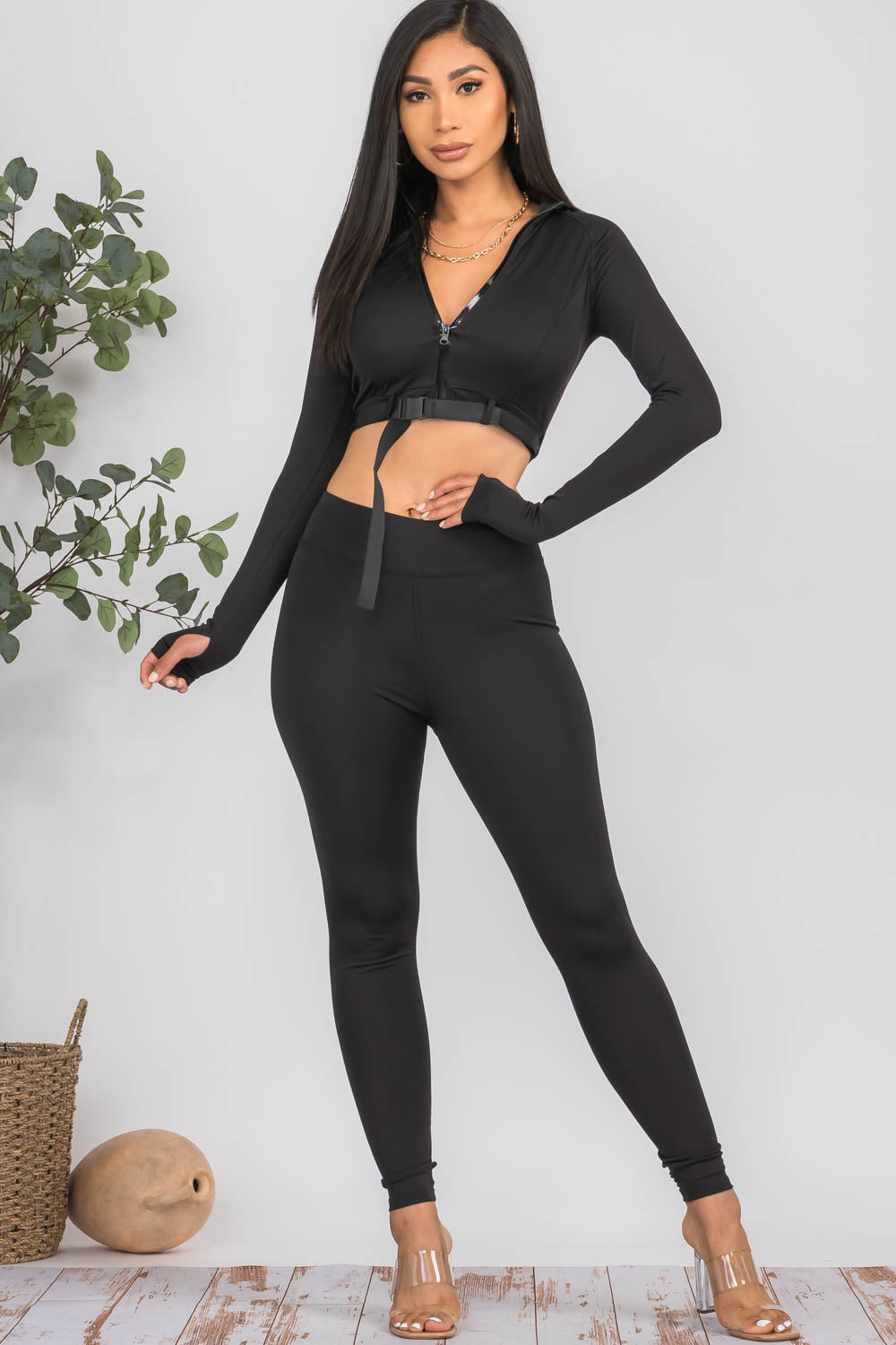 Matching Legging and Long Sleeve Buckle Set