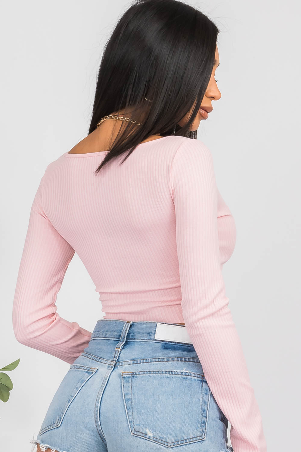 Ribbed Double Ended Zip Crop Top
